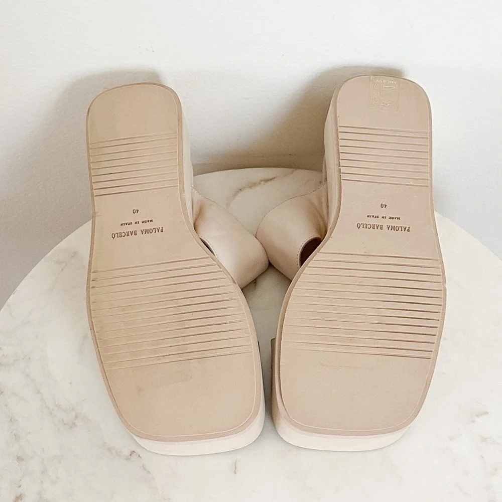 NEW PALOMA BARCELO Laxyla Platform Wedge Sandals Glacial Size 40 EU 10 US